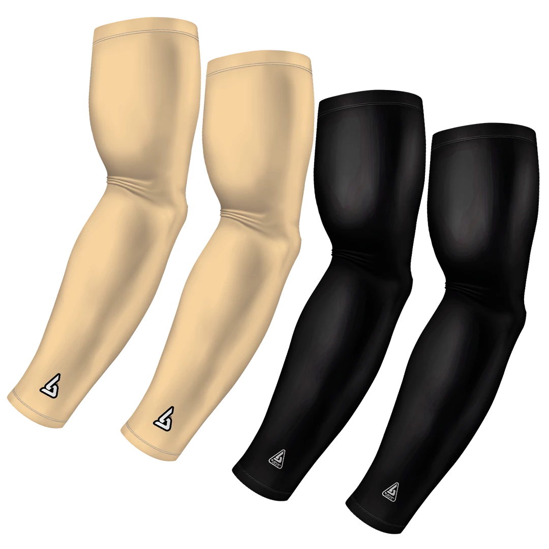 B-Driven Sports 4-Pack Bundle | Solids | Black/Beige Sports Arm Sleeve Bundles 3 B-Driven Sports 4-Pack Bundle | Solids | Black/Beige Sports Arm Sleeve Bundles