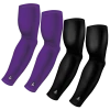 B-Driven Sports Sports Arm Sleeve Bundles 4-Pack Bundle | Solids | Black/Purple Light / Medium 2 B-Driven Sports Sports Arm Sleeve Bundles 4-Pack Bundle | Solids | Black/Purple Light / Medium