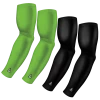 B-Driven Sports Sports Arm Sleeve Bundles 4-Pack Bundle | Solids | Black/Green Lime Light