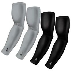 B-Driven Sports Sports Arm Sleeve Bundles 4-Pack Bundle | Solids | Black/Grey Light