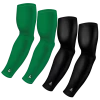 B-Driven Sports Sports Arm Sleeve Bundles 4-Pack Bundle | Solids | Black/Green Standard