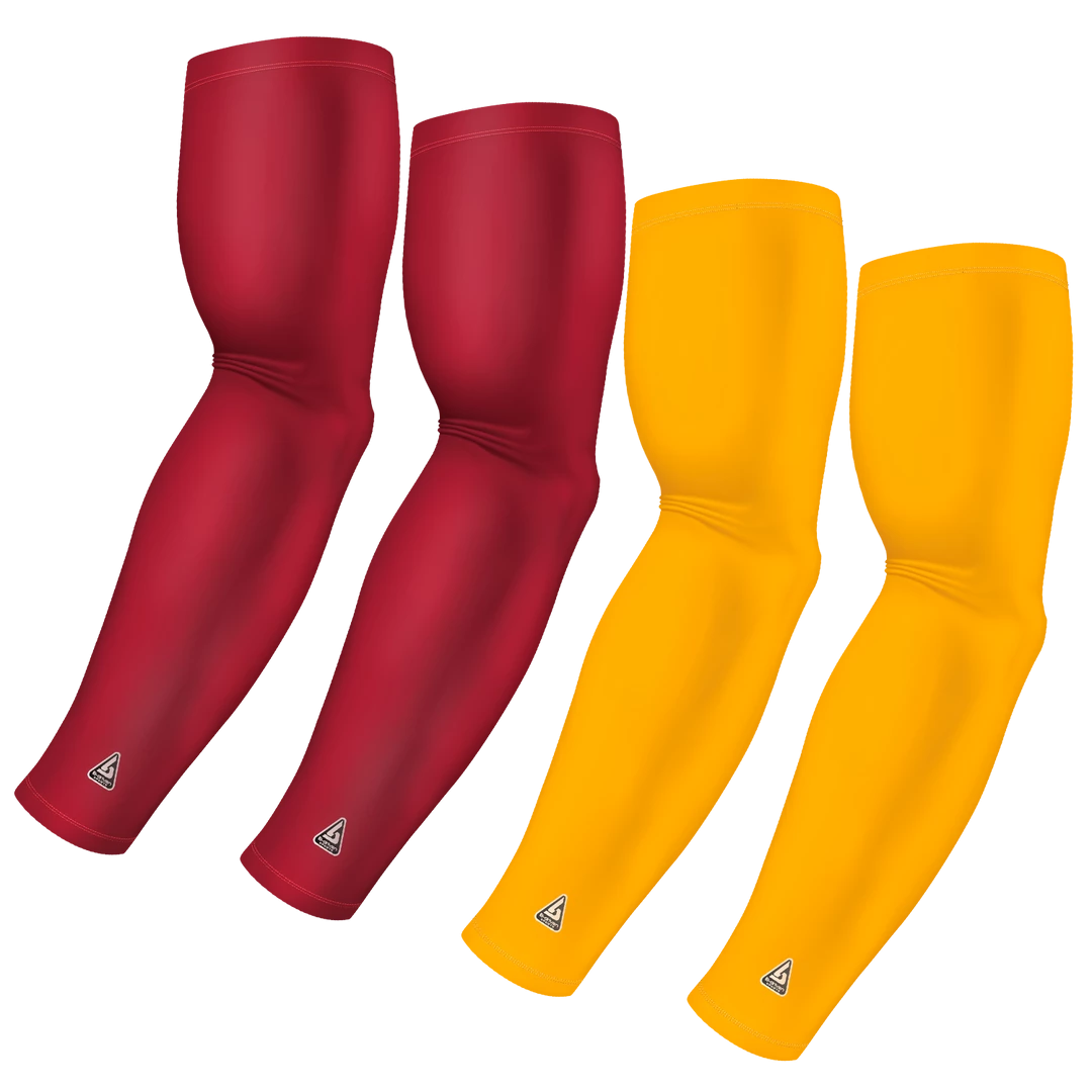 B-Driven Sports Sports Arm Sleeve Bundles 4-Pack Bundle | Solids | Maroon Dark/Yellow Dark 3 B-Driven Sports Sports Arm Sleeve Bundles 4-Pack Bundle | Solids | Maroon Dark/Yellow Dark