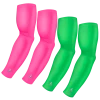 B-Driven Sports Sports Arm Sleeve Bundles 4-Pack Bundle | Solids | Pink Light/Green Lime Standard 1 B-Driven Sports Sports Arm Sleeve Bundles 4-Pack Bundle | Solids | Pink Light/Green Lime Standard