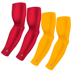 B-Driven Sports 4-Pack Bundle | Solids | Maroon Standard/Yellow Dark Sports Arm Sleeve Bundles