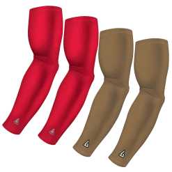 B-Driven Sports Sports Arm Sleeve Bundles 4-Pack Bundle | Solids | Maroon Standard/Gold Dark