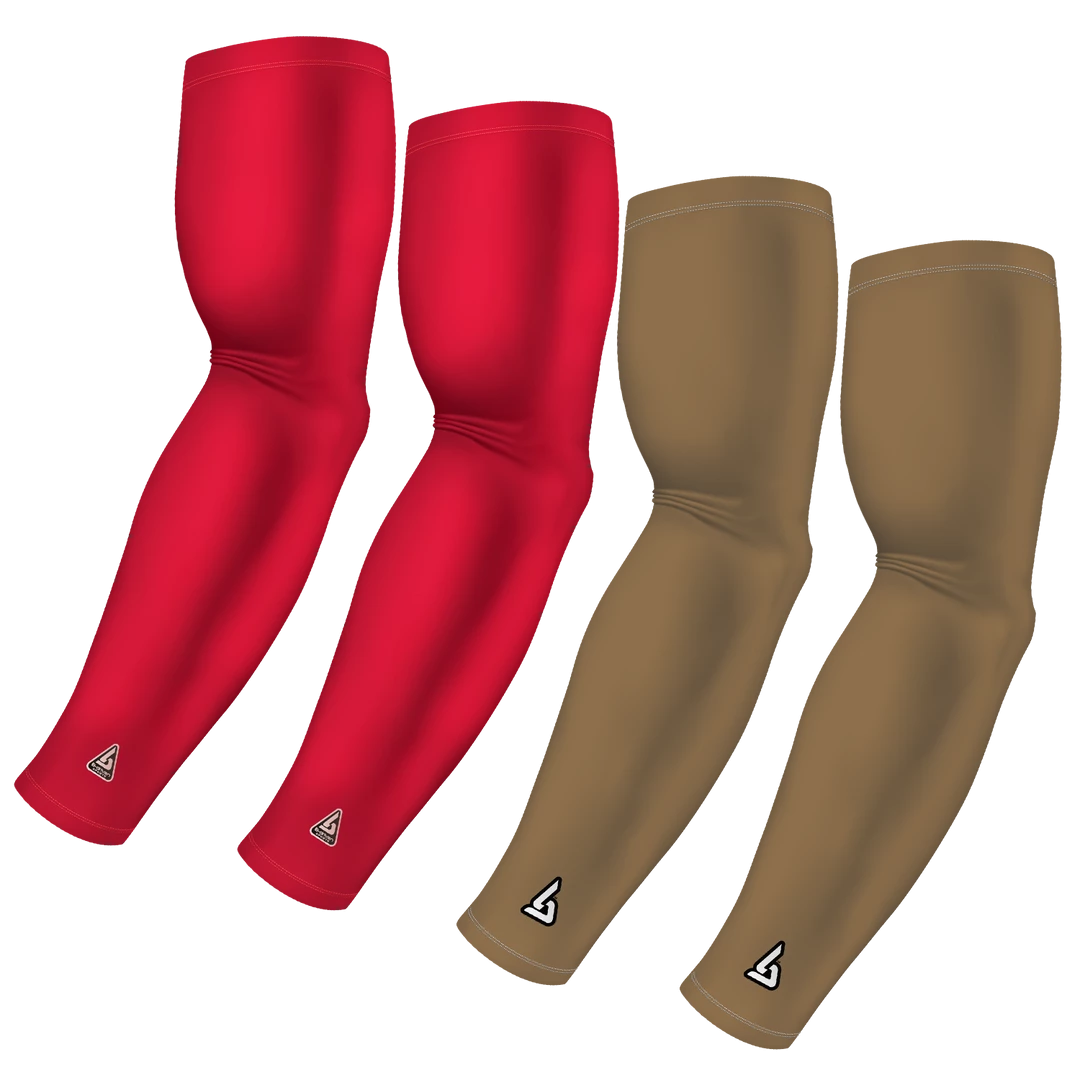 B-Driven Sports Sports Arm Sleeve Bundles 4-Pack Bundle | Solids | Maroon Standard/Gold Dark 3 B-Driven Sports Sports Arm Sleeve Bundles 4-Pack Bundle | Solids | Maroon Standard/Gold Dark
