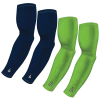 B-Driven Sports 4-Pack Bundle | Solids | Blue Navy/Green Lime Light Sports Arm Sleeve Bundles