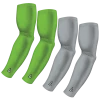 B-Driven Sports Sports Arm Sleeve Bundles 4-Pack Bundle | Solids | Green Lime Light/Grey Light