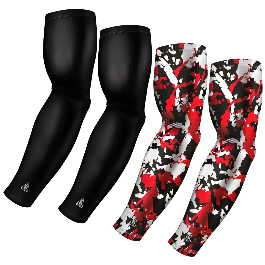 B-Driven Sports Sports Arm Sleeve Bundles 4-Pack Bundle | Solid/Flake Camo | Black Bundle 1 3 B-Driven Sports Sports Arm Sleeve Bundles 4-Pack Bundle | Solid/Flake Camo | Black Bundle 1