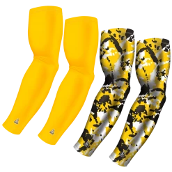 B-Driven Sports 4-Pack Bundle | Solid/Flake Camo | Yellow Bright Bundle 1 Sports Arm Sleeve Bundles