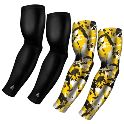 B-Driven Sports Sports Arm Sleeve Bundles 4-Pack Bundle | Solid/Flake Camo | Black Bundle 3
