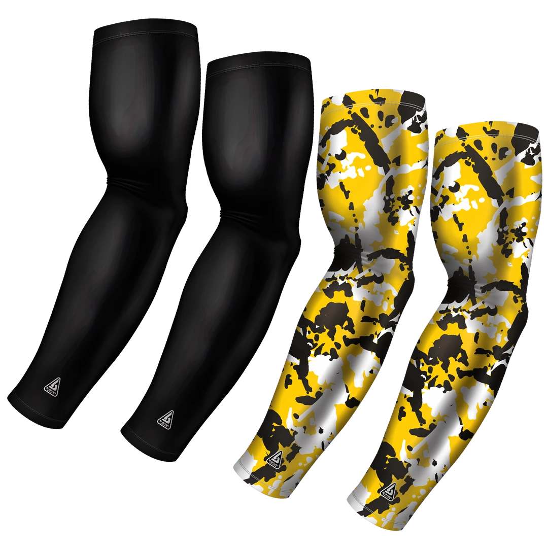 B-Driven Sports Sports Arm Sleeve Bundles 4-Pack Bundle | Solid/Flake Camo | Black Bundle 3 3 B-Driven Sports Sports Arm Sleeve Bundles 4-Pack Bundle | Solid/Flake Camo | Black Bundle 3