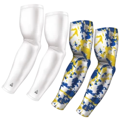 B-Driven Sports 4-Pack Bundle | Solid/Flake Camo | White Bundle 9 Sports Arm Sleeve Bundles