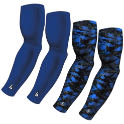 B-Driven Sports Sports Arm Sleeve Bundles 4-Pack Bundle | Solid/Wild | Blue Royal Standard