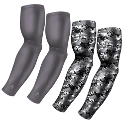 B-Driven Sports Sports Arm Sleeve Bundles 4-Pack Bundle | Solid/Wild | Grey Dark Bundle 2
