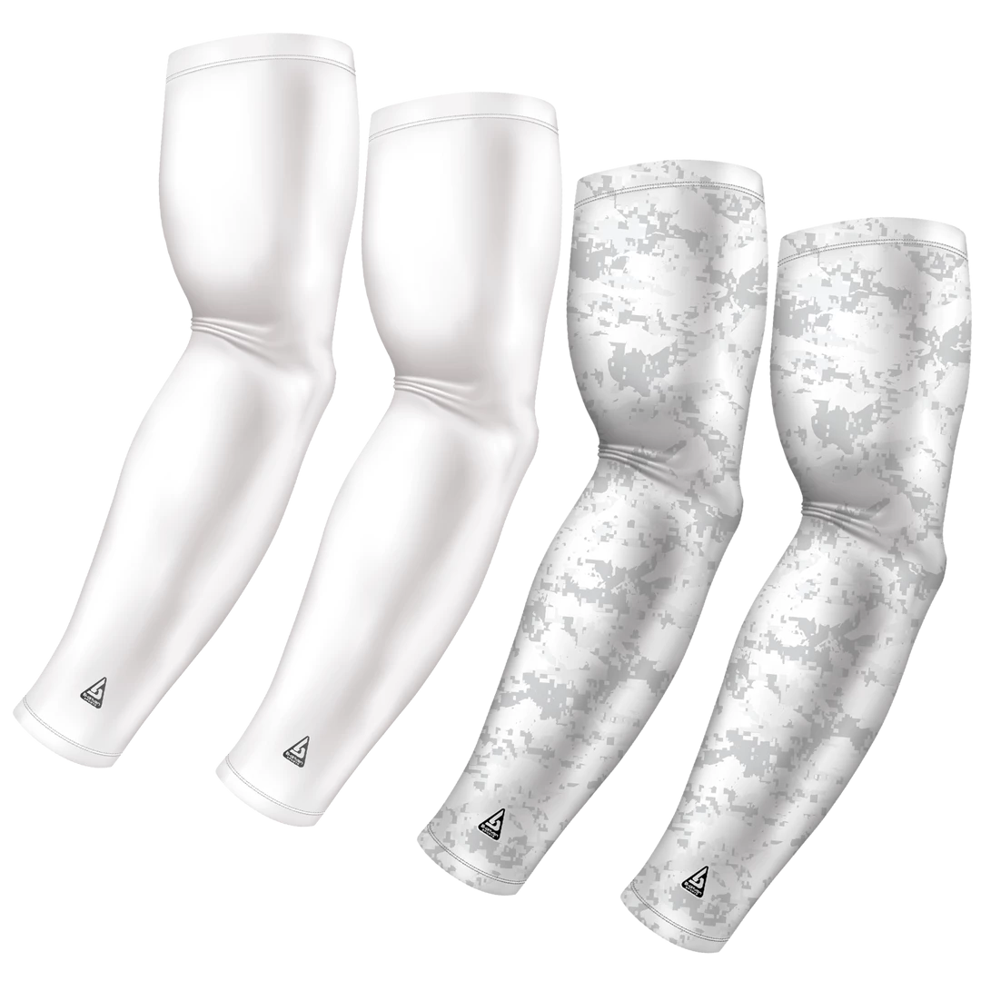 B-Driven Sports 4-Pack Bundle | Solid/Wild | White Bundle 10 Sports Arm Sleeve Bundles 3 B-Driven Sports 4-Pack Bundle | Solid/Wild | White Bundle 10 Sports Arm Sleeve Bundles