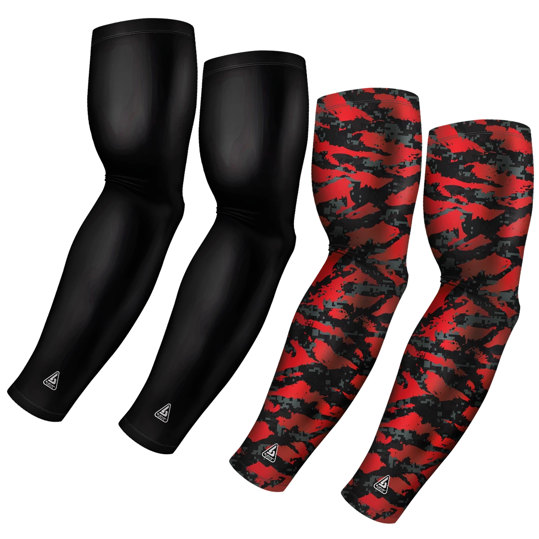 B-Driven Sports Sports Arm Sleeve Bundles 4-Pack Bundle | Solid/Wild | Black Bundle 4 3 B-Driven Sports Sports Arm Sleeve Bundles 4-Pack Bundle | Solid/Wild | Black Bundle 4