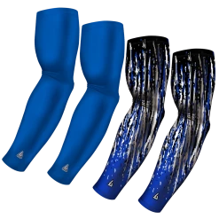 B-Driven Sports 4-Pack Bundle | Solid/Streaks | Blue Royal Bright Bundle 2 Sports Arm Sleeve Bundles