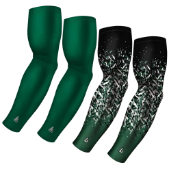 B-Driven Sports 4-Pack Bundle | Solid/Confetti | Green Hunter Bundle 3 Sports Arm Sleeve Bundles