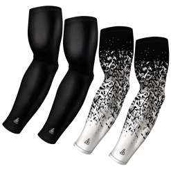 B-Driven Sports 4-Pack Bundle | Solid/Confetti | Black Bundle 13 Sports Arm Sleeve Bundles