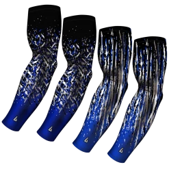 B-Driven Sports 4-pack Bundle | Confetti/Streaks |Blue 2 Sports Arm Sleeve Bundles