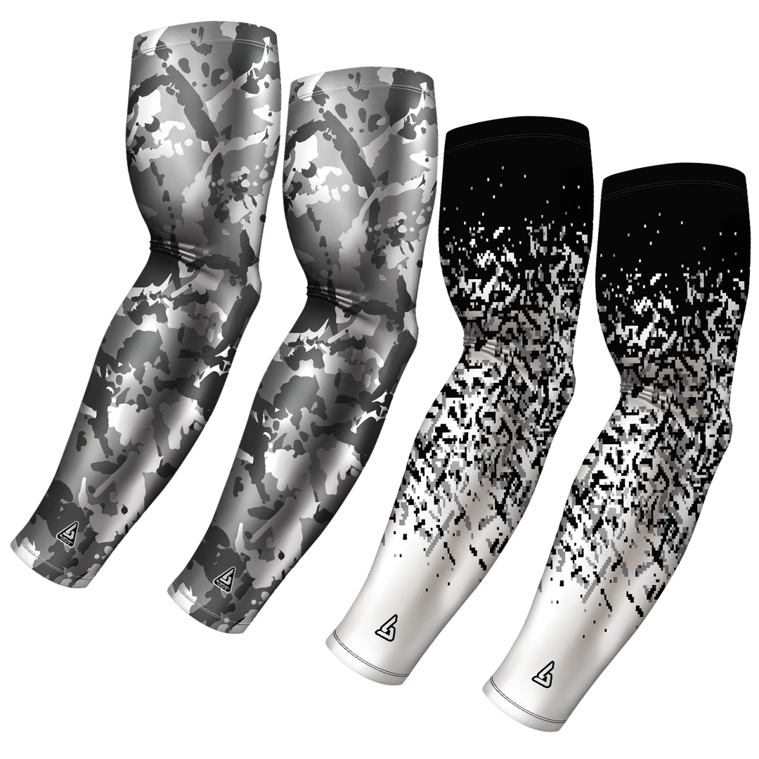 B-Driven Sports 4-pack Bundle | Flake/Confetti | Grey 1 Sports Arm Sleeve Bundles 3 B-Driven Sports 4-pack Bundle | Flake/Confetti | Grey 1 Sports Arm Sleeve Bundles