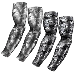 B-Driven Sports Sports Arm Sleeve Bundles 4-pack Bundle | Flake/Wild | Grey 4