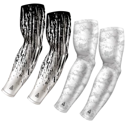 B-Driven Sports Sports Arm Sleeve Bundles 4-pack Bundle | Streaks/Wild | Grey 6