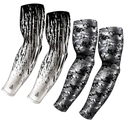 B-Driven Sports 4-pack Bundle | Streaks/Wild | Grey 7 Sports Arm Sleeve Bundles