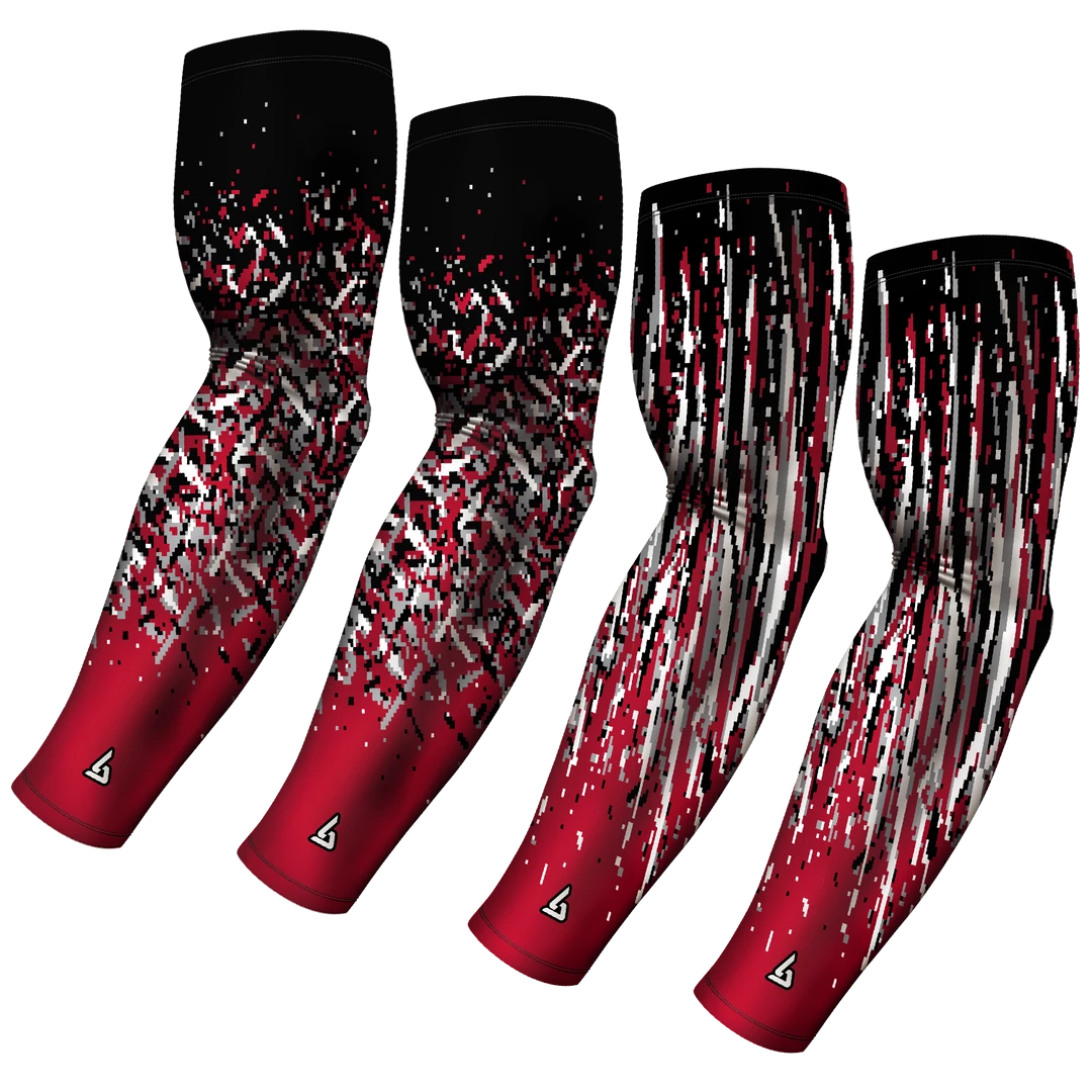 B-Driven Sports Sports Arm Sleeve Bundles 4-pack Bundle | Confetti/Streaks |Maroon 1 3 B-Driven Sports Sports Arm Sleeve Bundles 4-pack Bundle | Confetti/Streaks |Maroon 1