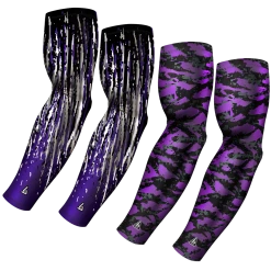 B-Driven Sports 4-pack Bundle | Confetti/Wild | Purple 2 Sports Arm Sleeve Bundles