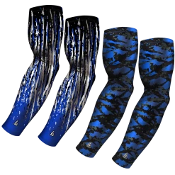 B-Driven Sports 4-pack Bundle | Confetti/Wild | Royal Blue 2 Sports Arm Sleeve Bundles