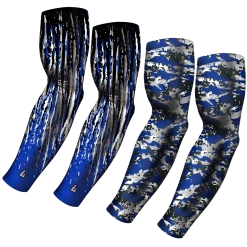 B-Driven Sports 4-pack Bundle | Streaks/Wild | Royal Blue 3 Sports Arm Sleeve Bundles