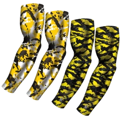 B-Driven Sports 4-pack Bundle | Flake/Wild | Yellow 1 Sports Arm Sleeve Bundles
