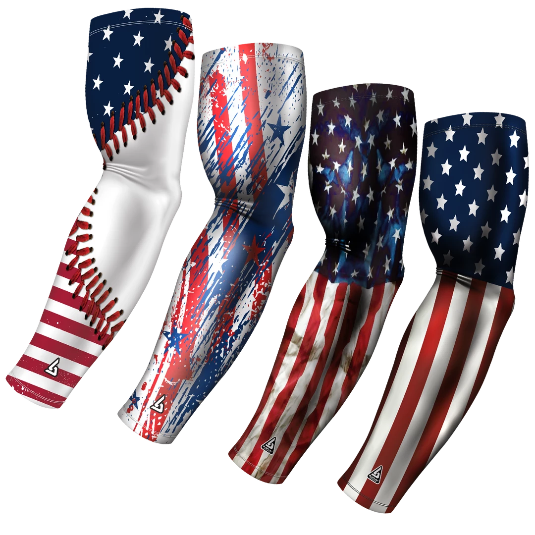B-Driven Sports Sports Arm Sleeve Bundles 4-pack Bundle | Patriot | Patriot Bundle 1 3 B-Driven Sports Sports Arm Sleeve Bundles 4-pack Bundle | Patriot | Patriot Bundle 1