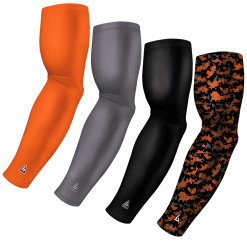 B-Driven Sports 4-pack Bundle | Solid/Digital Camo | Orange 1 Sports Arm Sleeve Bundles