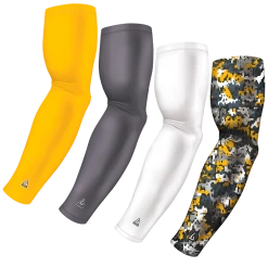 B-Driven Sports Sports Arm Sleeve Bundles 4-pack Bundle | Solid/Digital Viper | Yellow 2