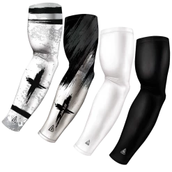 B-Driven Sports Sports Arm Sleeve Bundles 4-pack Bundle | Faith/Faith/Solid/Solid | Black 3