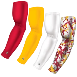 B-Driven Sports Sports Arm Sleeve Bundles 4-pack Bundle | Solid/Flaked Camo | Maroon 1