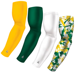 B-Driven Sports Sports Arm Sleeve Bundles 4-pack Bundle | Solid/Flaked Camo | Green 3