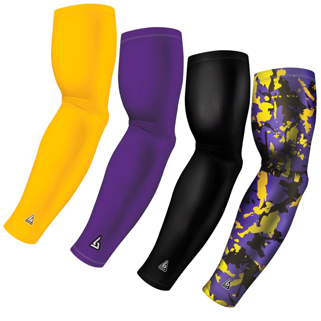 B-Driven Sports 4-pack Bundle | Solid/Flaked Camo | Purple 4 Sports Arm Sleeve Bundles 3 B-Driven Sports 4-pack Bundle | Solid/Flaked Camo | Purple 4 Sports Arm Sleeve Bundles