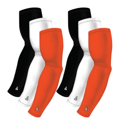 B-Driven Sports 6-Pack Bundle | Solids |White/Black/Orange Fire Sports Arm Sleeve Bundles