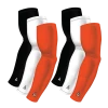 B-Driven Sports Sports Arm Sleeve Bundles 6-Pack Bundle | Solids |White/Black/Orange Dark