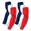 B-Driven Sports 6-pack Bundle | Solids | Red Standard Dark/White/Blue Navy Dark Sports Arm Sleeve Bundles