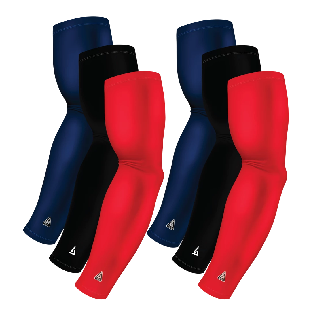B-Driven Sports 6-pack Bundle | Solids | Red Standard Dark/Black/Blue Navy Dark Sports Arm Sleeve Bundles 3 B-Driven Sports 6-pack Bundle | Solids | Red Standard Dark/Black/Blue Navy Dark Sports Arm Sleeve Bundles