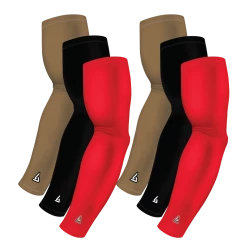 B-Driven Sports Sports Arm Sleeve Bundles 6-pack Bundle | Solids | Maroon Standard/Black/Gold Dark