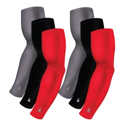 B-Driven Sports Sports Arm Sleeve Bundles 6-pack Bundle | Solids | Maroon Standard/Black/Grey Dark