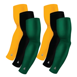 B-Driven Sports 6-pack Bundle | Solids | Green Hunter/Black/Yellow Dark Sports Arm Sleeve Bundles