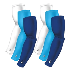 B-Driven Sports 6-pack Bundle | Solids | Blue Royal Standard/Blue Carolina/White Sports Arm Sleeve Bundles