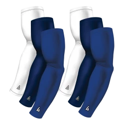 B-Driven Sports 6-pack Bundle | Solids | Blue Royal Standard/Blue Navy Dark/White Sports Arm Sleeve Bundles